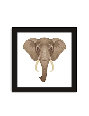 Cuadro decorativo Canvas Art Elefante digital con barniz a registro