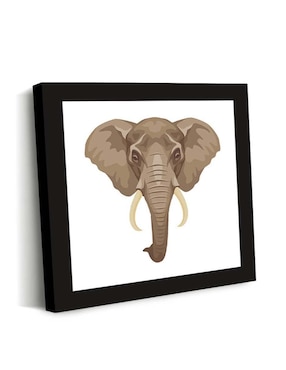 Cuadro decorativo Canvas Art Elefante digital con barniz a registro