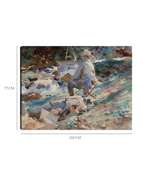 Cuadro decorativo Un artista en su caballete (1914) técnica mixta Cuadros Jr Retratos