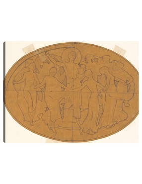Cuadro decorativo Estudio para 39 Apolo y las musas técnica mixta Cuadros Jr