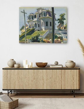 Cuadro decorativo La casa de Haskell (1924) técnica mixta Cuadros Jr Arquitectura