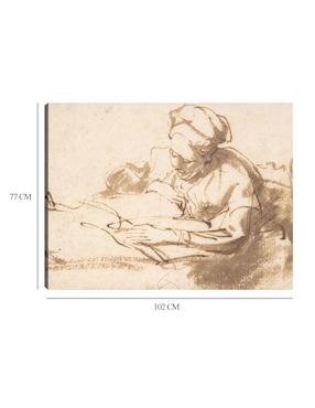 Cuadro decorativo Mujer leyendo (1606–69) técnica mixta Cuadros Jr Bocetos