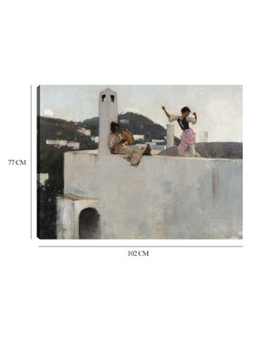 Cuadro decorativo La chica Capri en la azotea (1878) técnica mixta Cuadros Jr Retratos