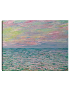 Cuadro decorativo Puesta de sol en Pourville, mar abierto (1882) técnica mixta Cuadros Jr Océanos