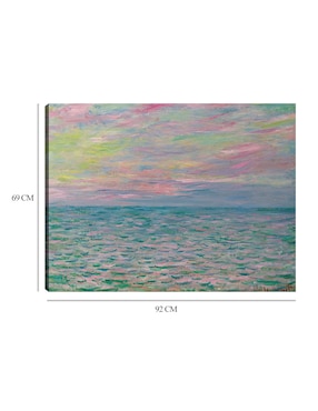 Cuadro decorativo Puesta de sol en Pourville, mar abierto (1882) técnica mixta Cuadros Jr Océanos