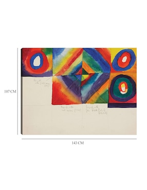 Cuadro decorativo Estudios de color con información sobre la técnica pictórica (1913) técnica mixta Cuadros Jr Colores