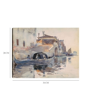 Cuadro decorativo Punte Panada, Nuevas fundaciones, Venecia (c. 1880) técnica mixta Cuadros Jr Puentes