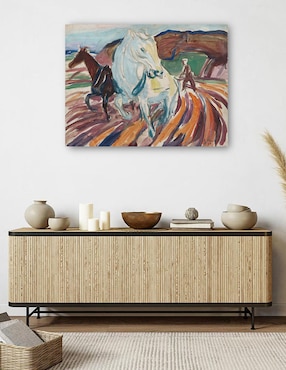 Cuadro decorativo Caballos arando (1929) técnica mixta Cuadros Jr Formas