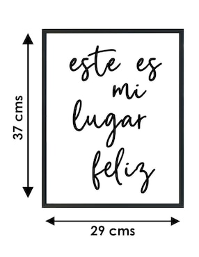 Cuadro decorativo Pixelarte lugar feliz