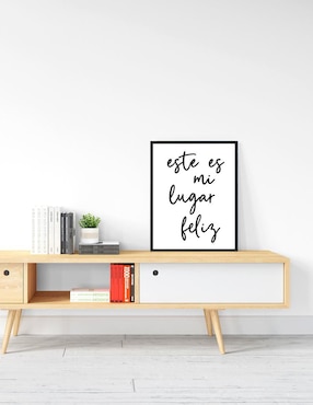 Cuadro decorativo Pixelarte lugar feliz
