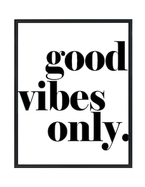 Cuadro decorativo Pixelarte good vibes