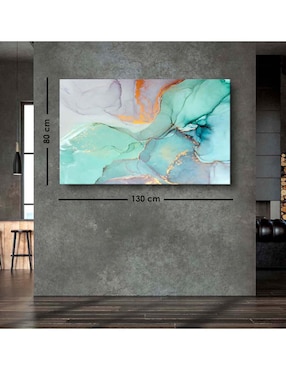 Cuadro decorativo Canvas Art Mármol con barniz a registro