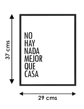 Cuadro decorativo Pixelarte no hay nada mejor que casa