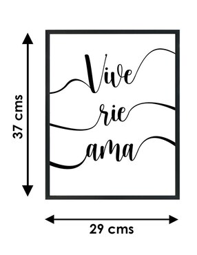 Cuadro decorativo Pixelarte vive ríe ama