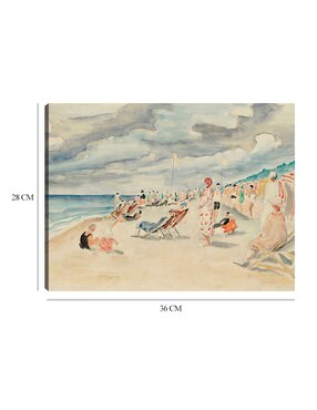 Cuadro decorativo La playa de Deauville (1928) técnica mixta Cuadros Jr Playas