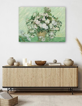 Cuadro decorativo Rosas (1890) Van Gogh técnica mixta Cuadros Jr Macetas