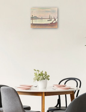 Cuadro decorativo El canal de Gravelines, por la tarde técnica mixta Cuadros Jr Navegación