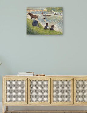 Cuadro decorativo Caballo y barcos (estudio para bañistas en Asnières) (1883-1884) técnica mixta Cuadros Jr Playas