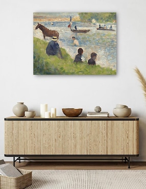 Cuadro decorativo Caballo y barcos (estudio para bañistas en Asnières) (1883-1884) técnica mixta Cuadros Jr Playas