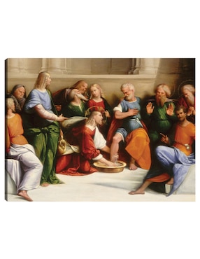 Cuadro decorativo Cristo lavando los pies de los discípulos, c. 1520/1525 técnica mixta Cuadros Jr Figuras Celestiales