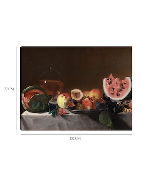 Cuadro decorativo Naturaleza muerta con fruta y garrafa, c. 1610/1620 técnica mixta Cuadros Jr Comida