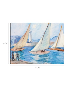 Cuadro decorativo Inicio de Regatas en el Sur, St. Tropez (década de 1920) técnica mixta Cuadros Jr Navegación