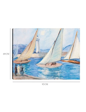Cuadro decorativo Inicio de Regatas en el Sur, St. Tropez (década de 1920) técnica mixta Cuadros Jr Navegación