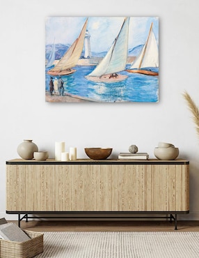 Cuadro decorativo Inicio de Regatas en el Sur, St. Tropez (década de 1920) técnica mixta Cuadros Jr Navegación