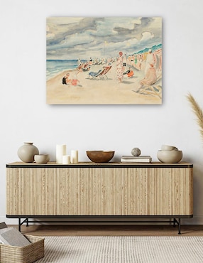Cuadro decorativo La playa de Deauville (1928) técnica mixta Cuadros Jr Playas
