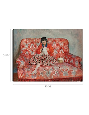 Cuadro decorativo Jeune Fille Cousant Sur Un Canapé (hacia 1925) técnica mixta Cuadros Jr Gente