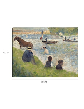 Cuadro decorativo Caballo y barcos (estudio para bañistas en Asnières) (1883-1884) técnica mixta Cuadros Jr Playas