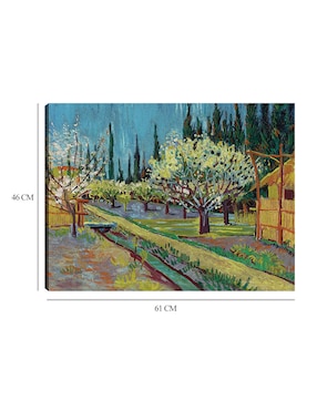 Cuadro decorativo Huerto bordeado de cipreses (1888) técnica mixta Cuadros Jr Caminos