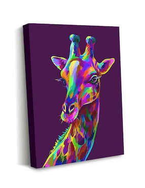 Cuadro decorativo Canvas Art Pop jirafa con barniz a registro