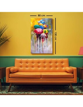 Cuadro decorativo Canvas Art Paisaje día de lluvia con barniz a registro