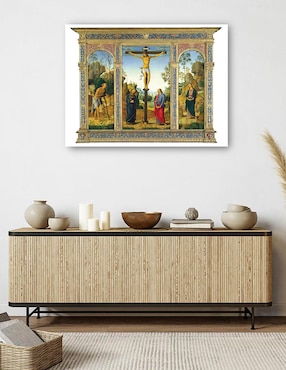 Cuadro decorativo La Crucifixión con la Virgen, San Juan, San Jerónimo y Santa María Magdalena c. 1482/1485 técnica mixta Cuadros Jr Figuras Celestiales