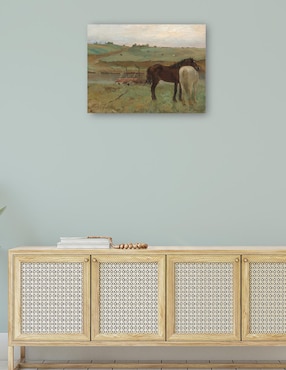 Cuadro decorativo Caballos en una pradera, 1871 técnica mixta Cuadros Jr Vida Silvestre
