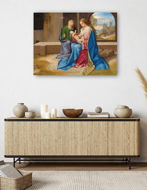 Cuadro decorativo La Sagrada Familia técnica mixta Cuadros Jr Figuras Celestiales