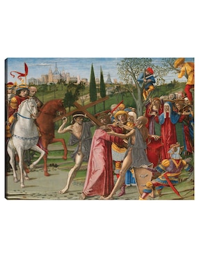 Cuadro decorativo Cristo cargando la cruz técnica mixta Cuadros Jr Figuras Celestiales