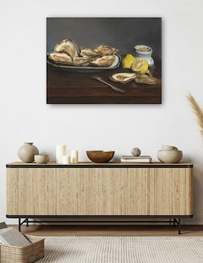 Cuadro decorativo Ostras 1862 técnica mixta Cuadros Jr Comida