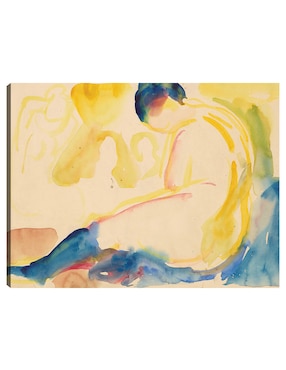 Cuadro decorativo Desnudo femenino sentado con medias azules (1919-1924) técnica mixta Cuadros Jr Gente
