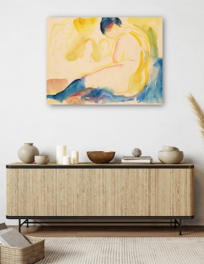 Cuadro decorativo Desnudo femenino sentado con medias azules (1919-1924) técnica mixta Cuadros Jr Gente