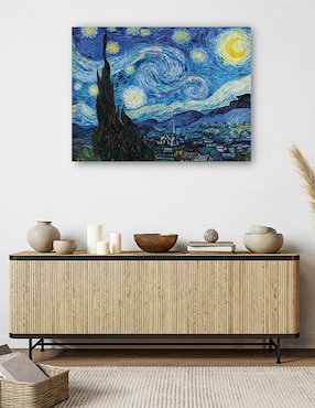 Cuadro decorativo La noche estrellada (1889) técnica mixta Cuadros Jr Inspiración