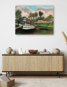 Cuadro decorativo El barco lavadero de Pont de Charenton (ca. 1895) técnica mixta Cuadros Jr Lagos
