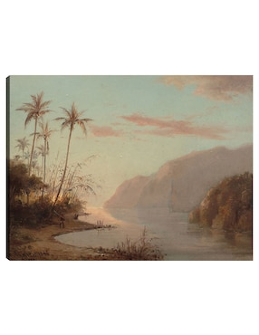 Cuadro decorativo Un arroyo en St. Thomas (Islas Vírgenes) 1856 técnica mixta Cuadros Jr Lagos
