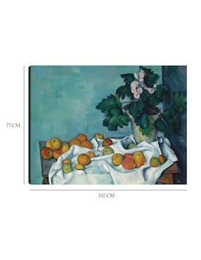 Cuadro decorativo Naturaleza muerta con manzanas y una maceta de prímulas (ca. 1890) técnica mixta Cuadros Jr Océanos