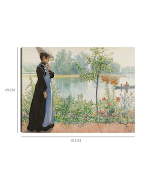 Cuadro decorativo Karin por la orilla técnica mixta Cuadros Jr Lagos