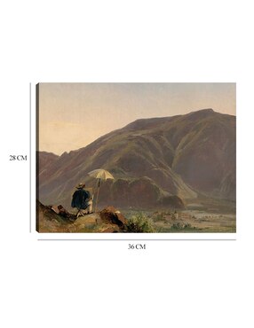 Cuadro decorativo Vista de Bolzano con un pintor técnica mixta Cuadros Jr Paisajes