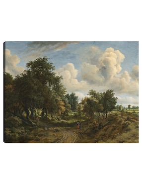 Cuadro decorativo Un paisaje boscoso técnica mixta Cuadros Jr Caminos