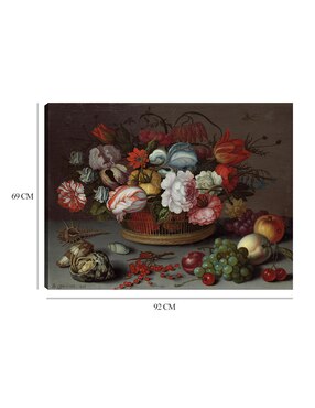 Cuadro decorativo Cesta de flores técnica mixta Cuadros Jr
