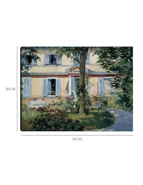 Cuadro decorativo La casa de Rueil (1882) técnica mixta Cuadros Jr Lugares